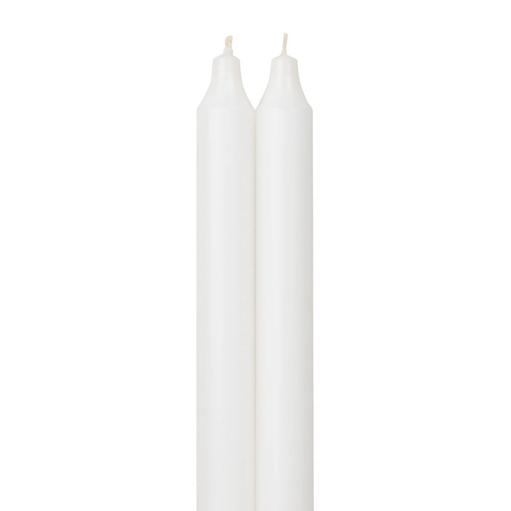 Northern Lights 12" Tapers Candles 2pk - Pure White