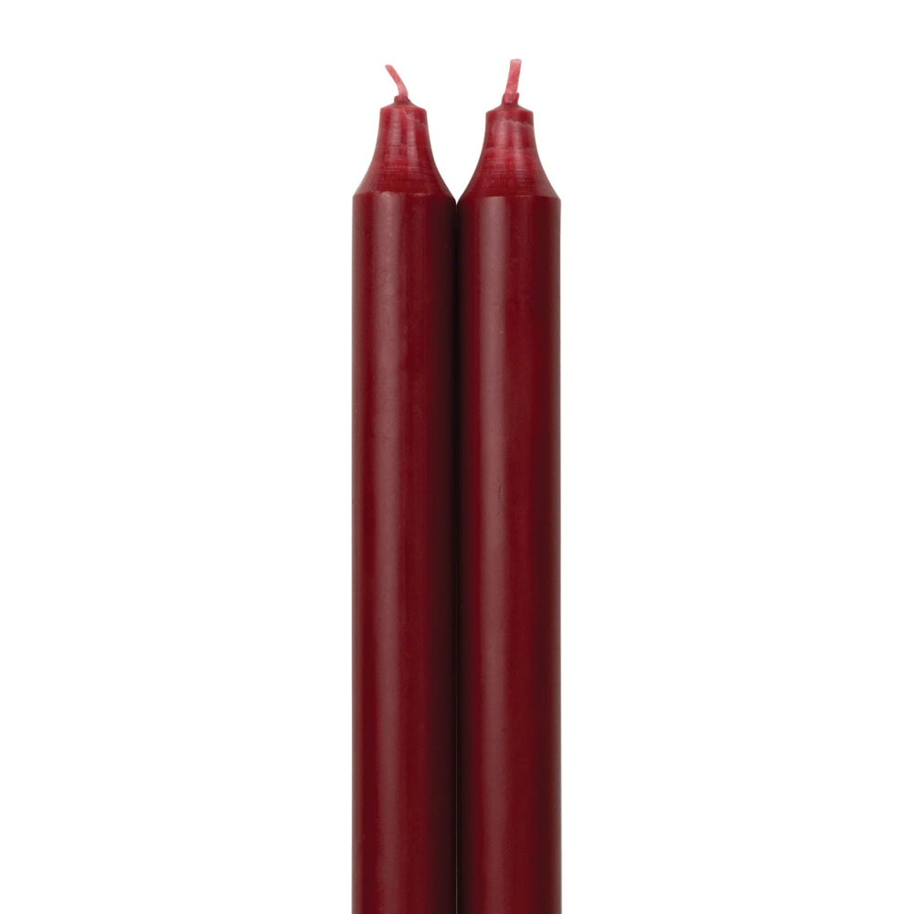Northern Lights 12" Tapers Candles 2pk - Crimson