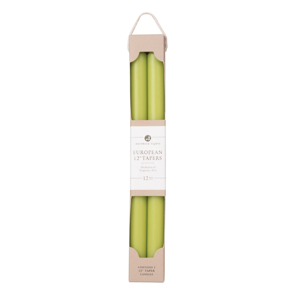 Northern Lights 12" Tapers Candles 2pk - New Leaf