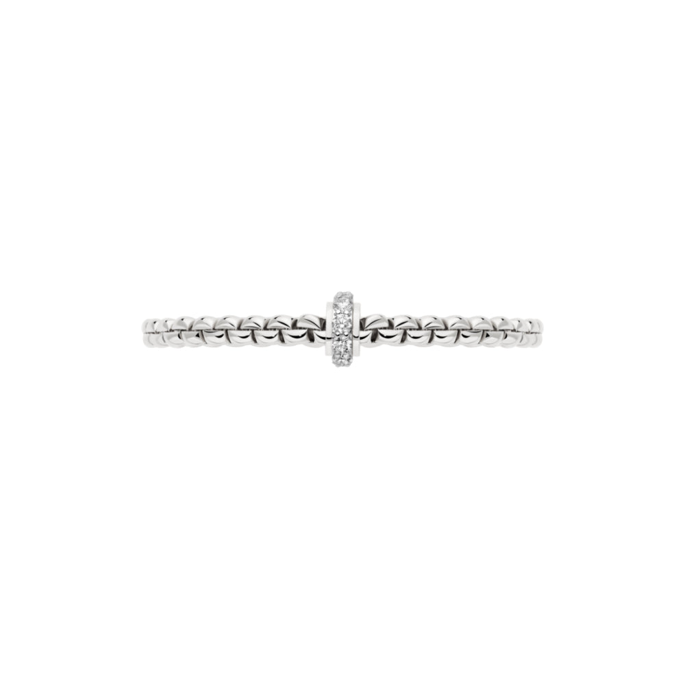 Fope 18k Gold Eka Collection Flex'It Bracelet with White Diamonds
