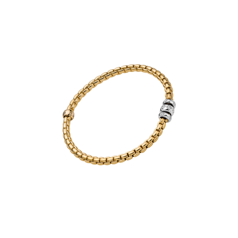 Fope Eka Collection 18k Flex'It Bracelet with Diamonds