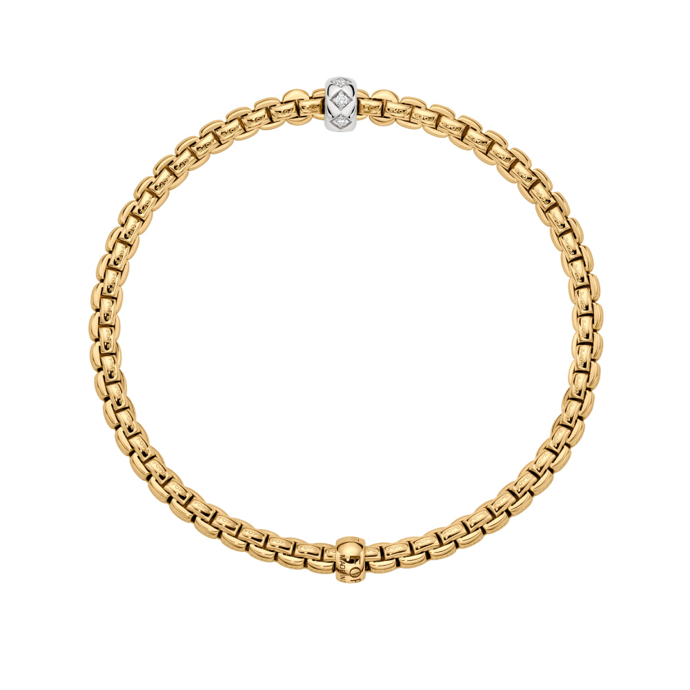 Fope Eka Collection 18k Flex'It Bracelet with Diamonds