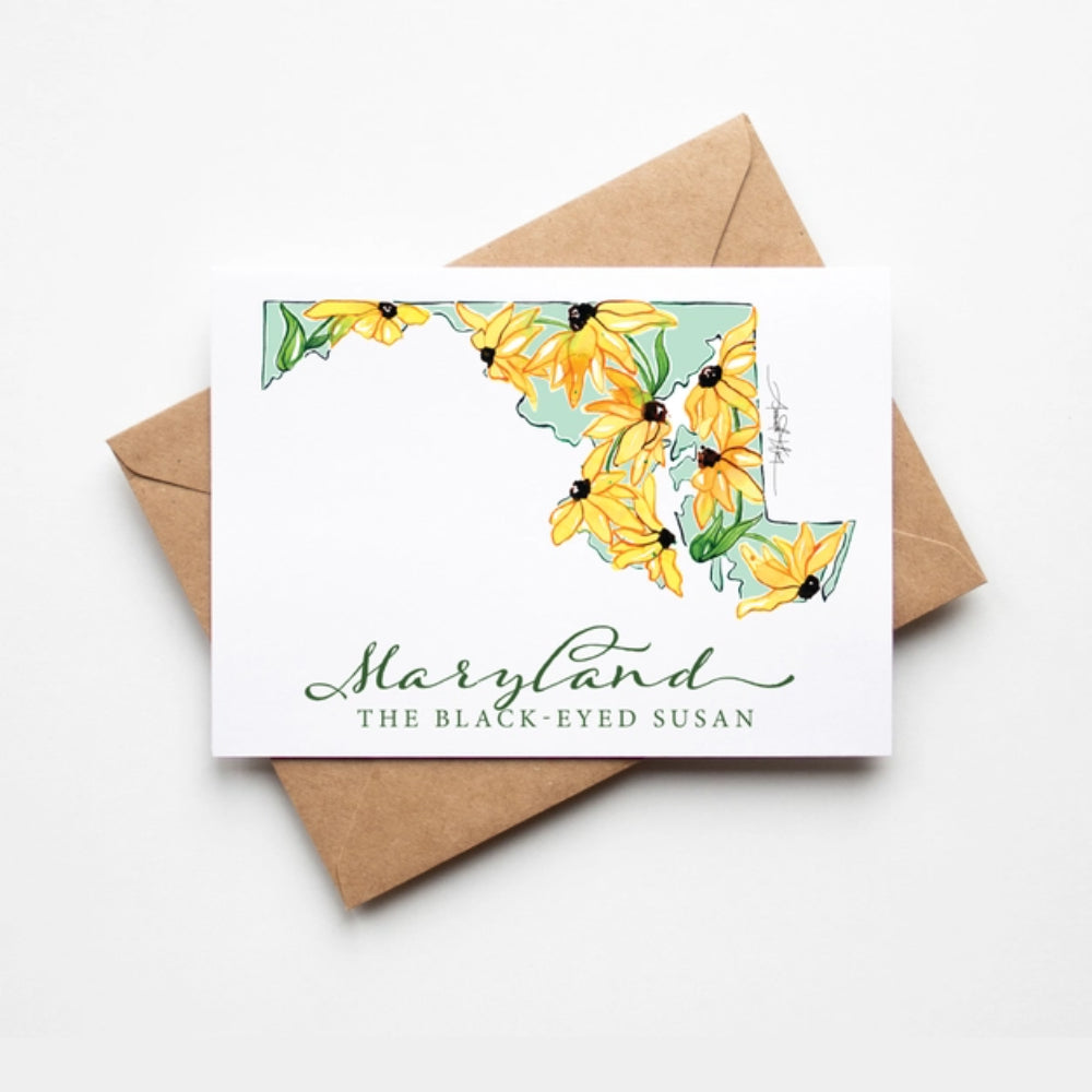 Amanda Klein Co. Maryland Black-Eyed Susan Notecard Set