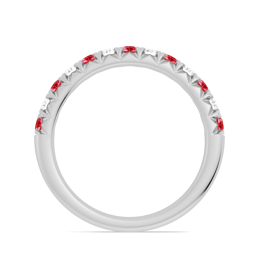 14k Gold Ruby and Diamond Band