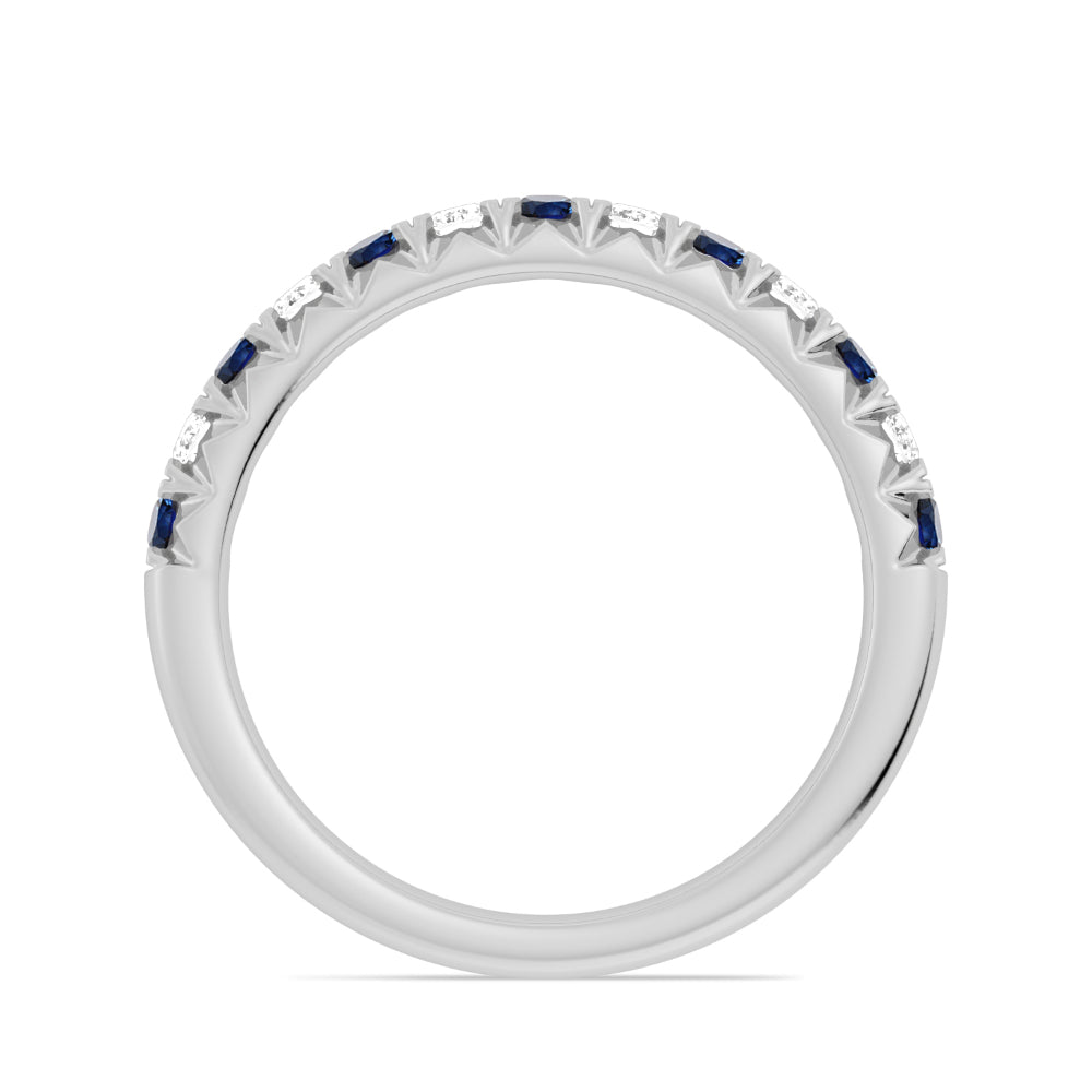 14k Gold Sapphire and Diamond Band