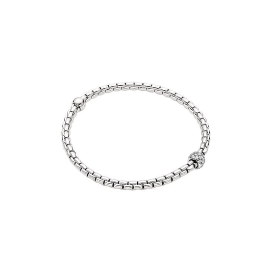 Fope Eka Collection 18k Flex'it Bracelet with Diamond Pavé