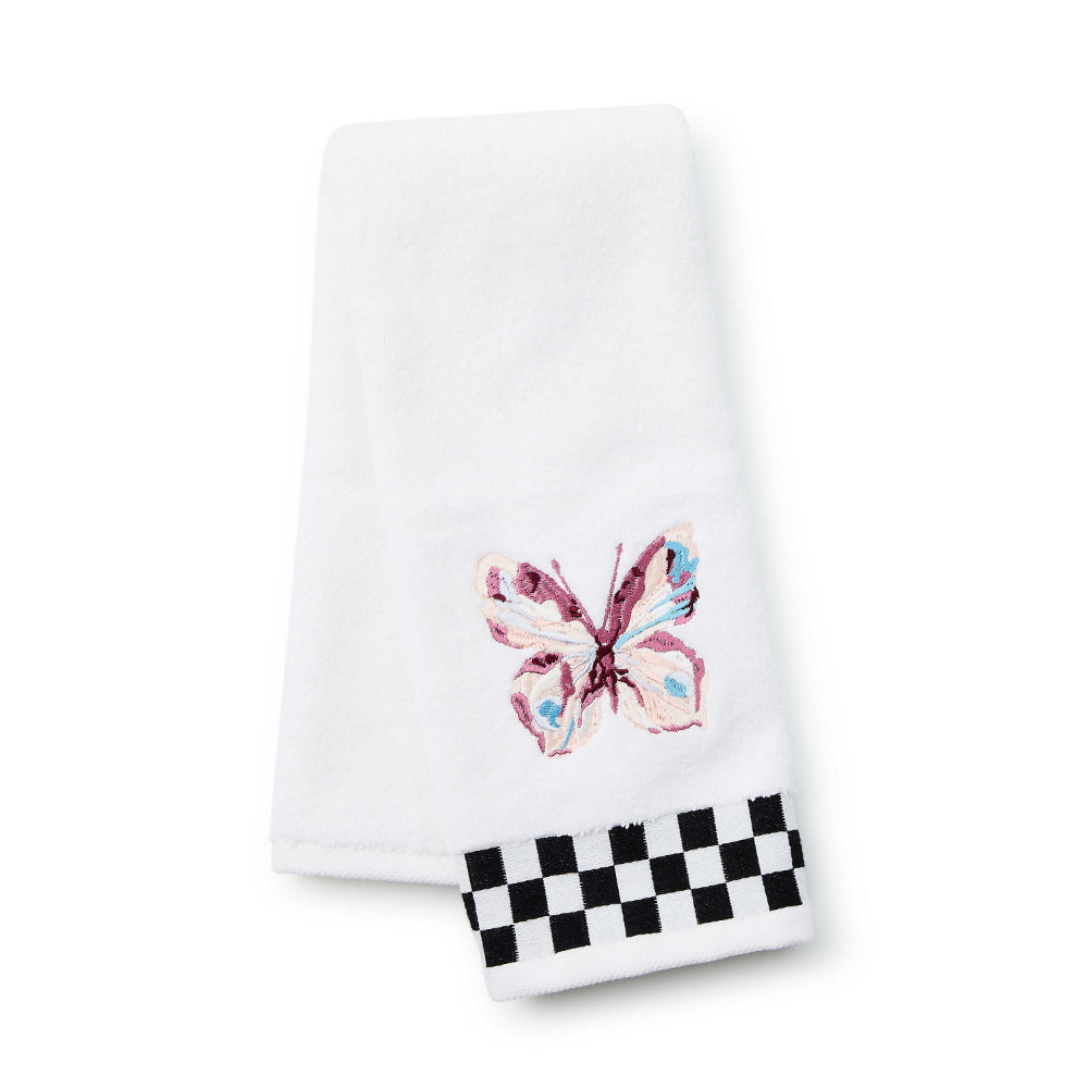 Mackenzie-Childs Eternity Butterfly Check Hand Towel
