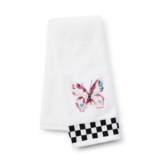 Mackenzie-Childs Eternity Butterfly Check Hand Towel