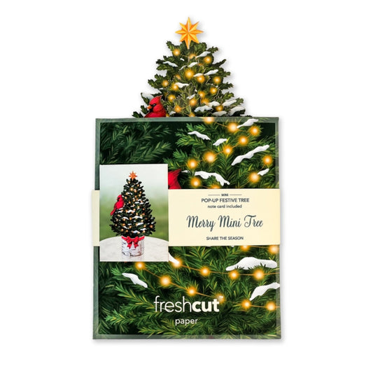 FreshCut Paper Merry Mini Tree Greeting Card