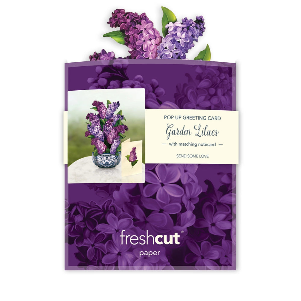 Mini Garden Lilacs Pop-Up Greeting Card