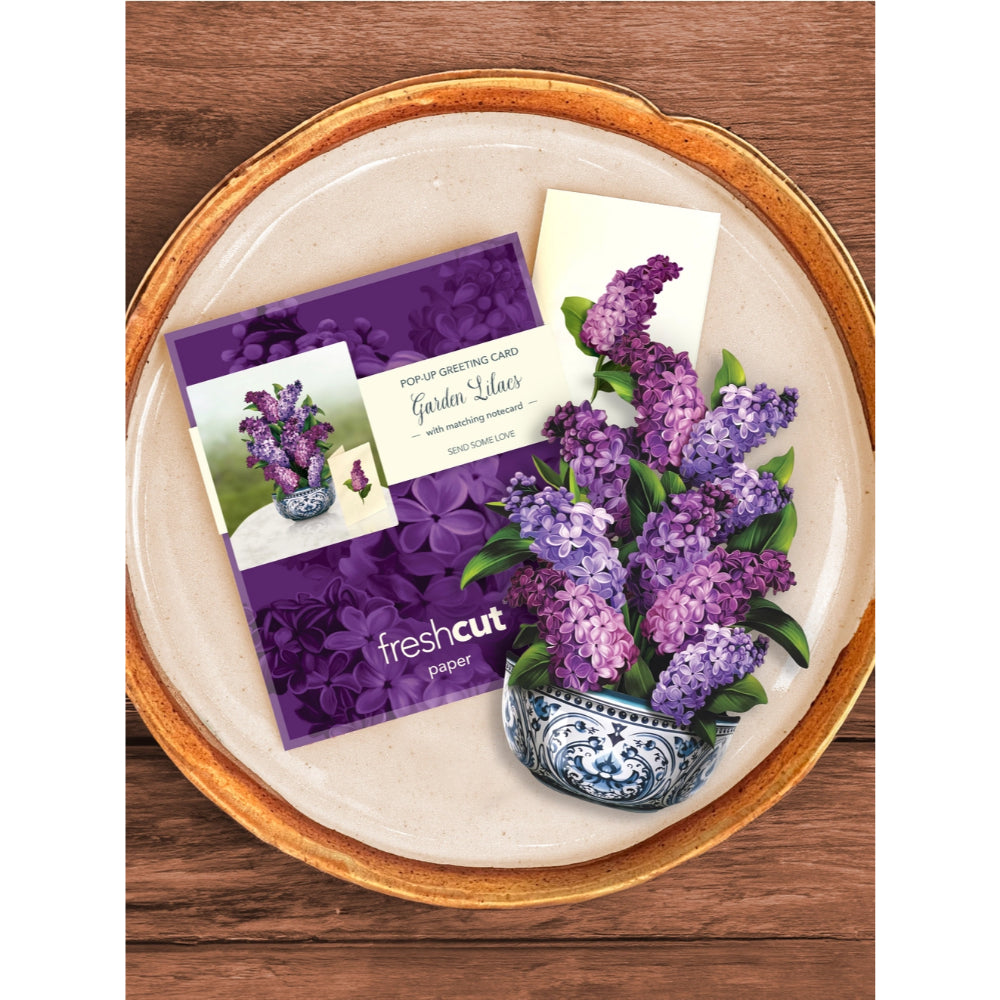 Mini Garden Lilacs Pop-Up Greeting Card