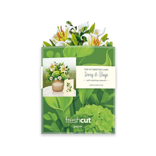 Mini Ivory & Sage Pop-Up Greeting Card