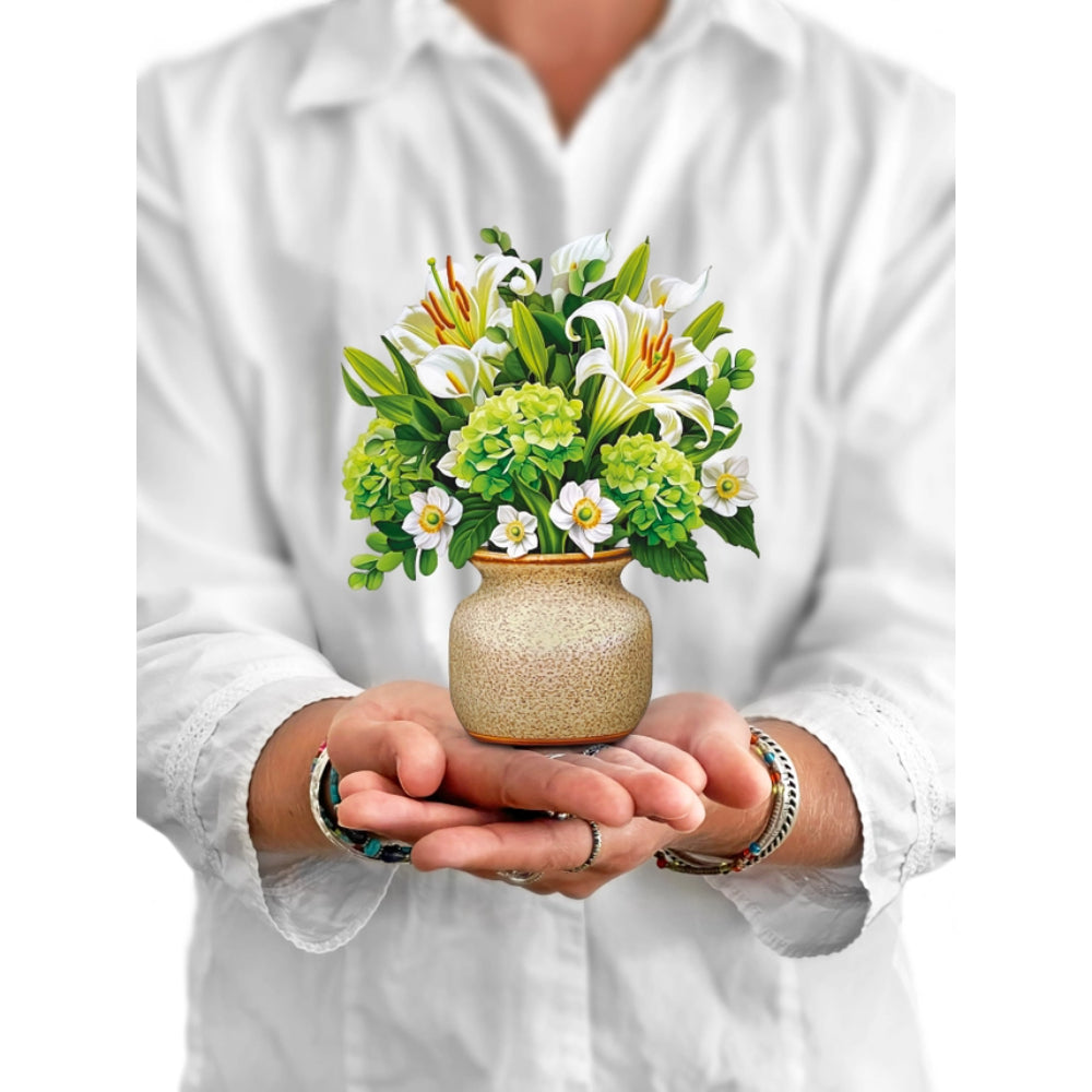 Mini Ivory & Sage Pop-Up Greeting Card