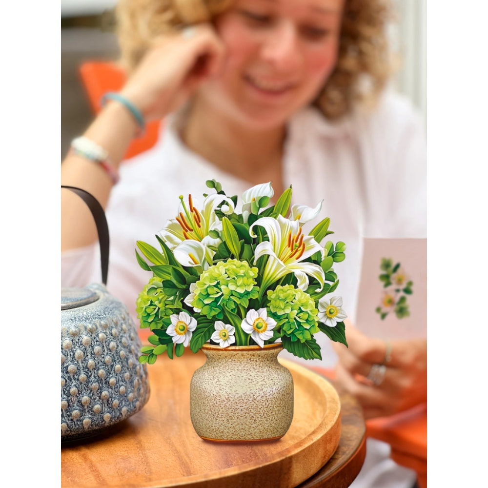 Mini Ivory & Sage Pop-Up Greeting Card