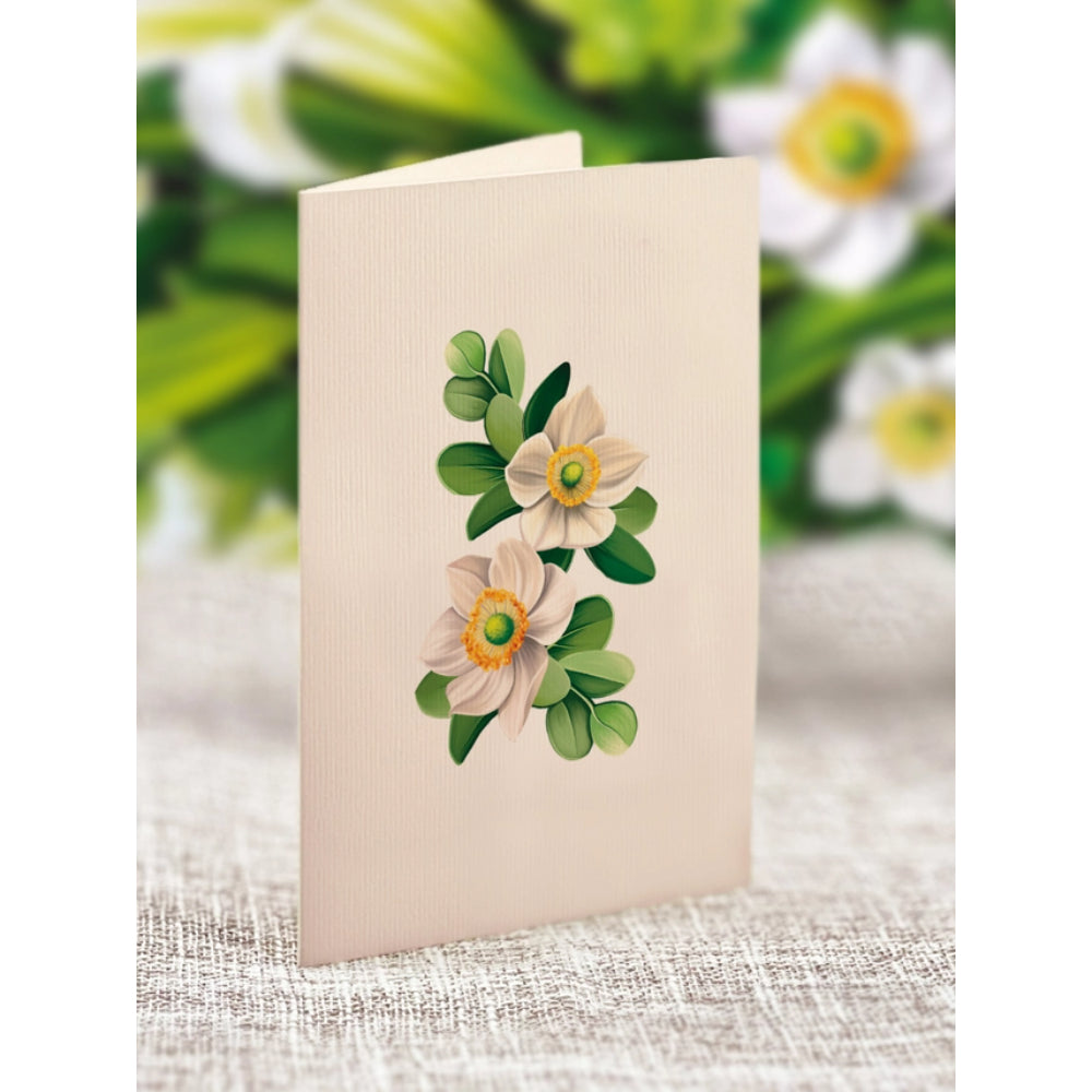 Mini Ivory & Sage Pop-Up Greeting Card