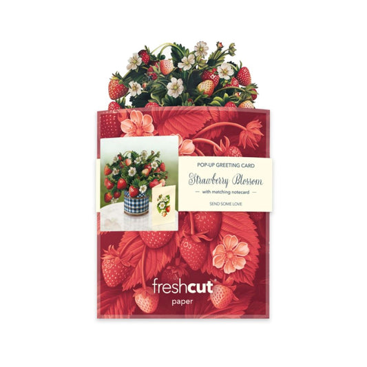 Mini Strawberry Blossom Pop-Up Greeting Card