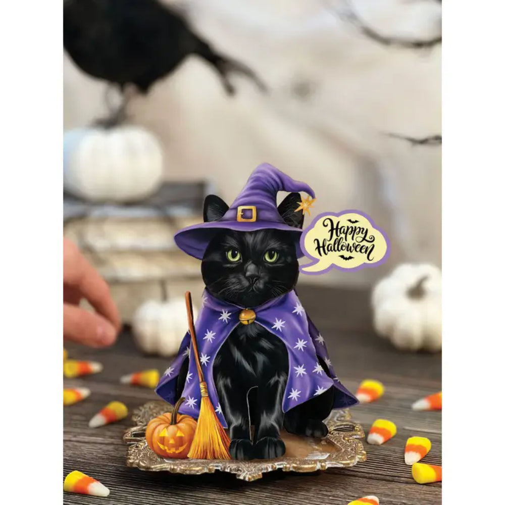 FreshCut Paper LLC Mini Halloween Cat Mini Pop-Up Greeting Card