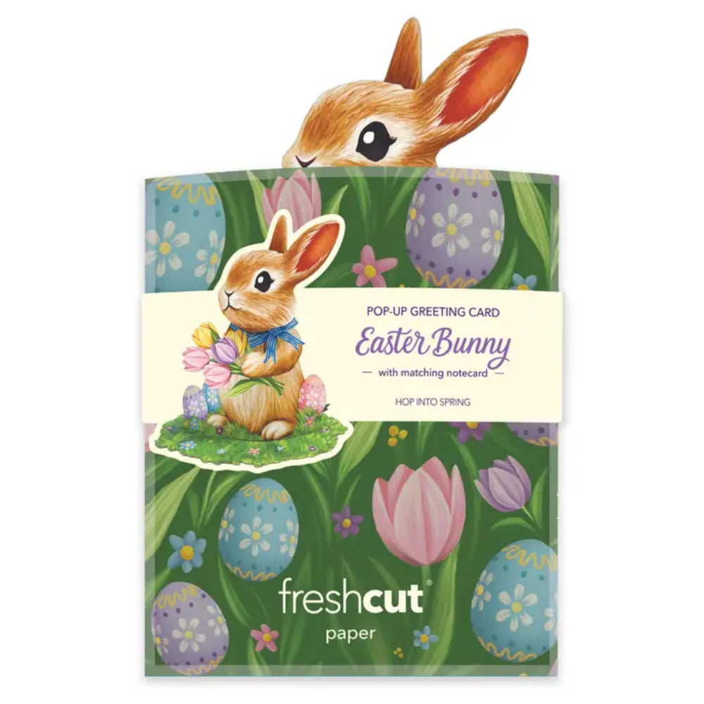 FreshCut Paper LLC Mini Easter Bunny Greeting Card