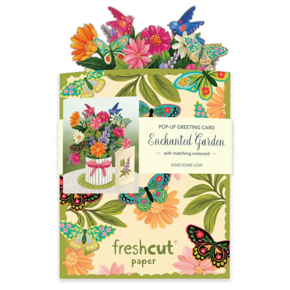 FreshCut Paper LLC Mini Enchanted Garden Greeting Card