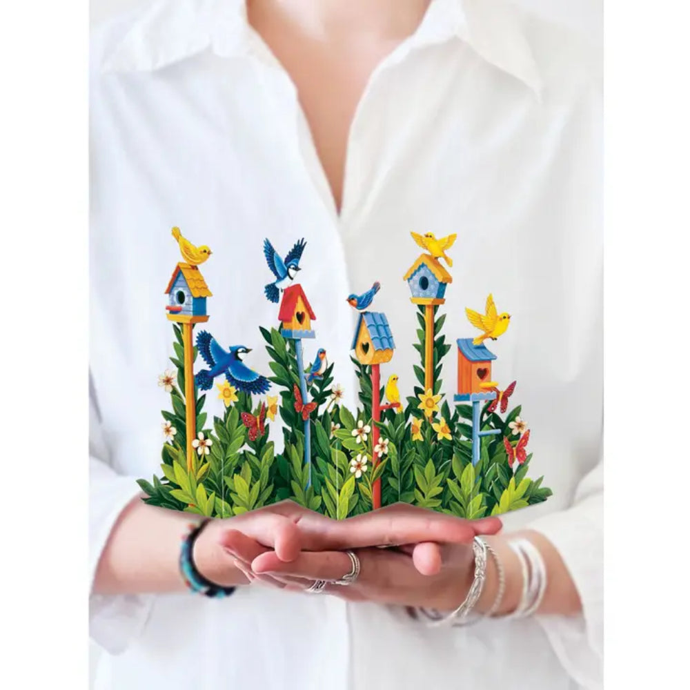 FreshCut Paper LLC Mini Birdhouse Garden Greeting Card