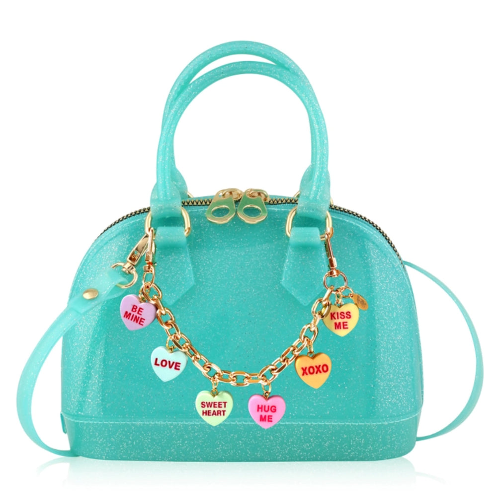 Carrying Kind Cate Purse -  Aqua Sparkle Let's Talk About Love Edition