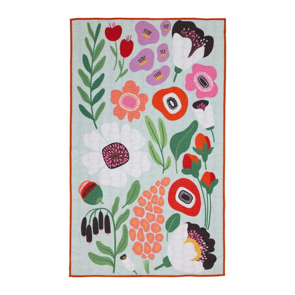 Design Imports Bright Blooms Printed Microfiber Dishtowel