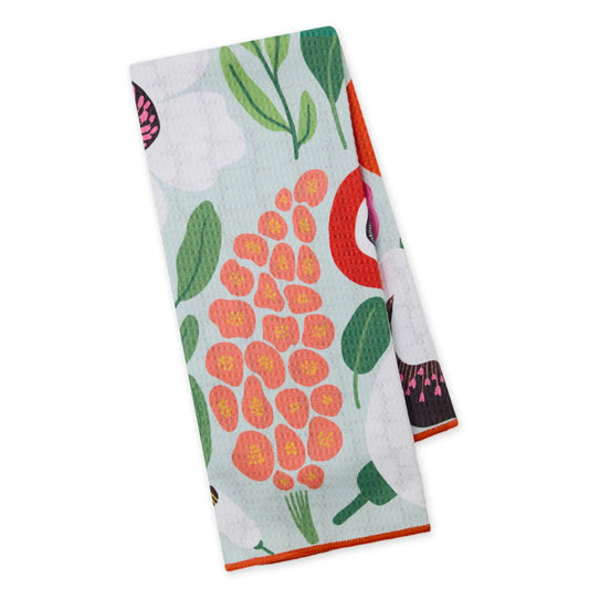 Design Imports Bright Blooms Printed Microfiber Dishtowel