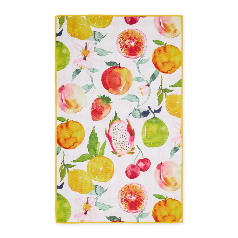 Design Imports Juicy Fruits Printed Microfiber Dishtowel