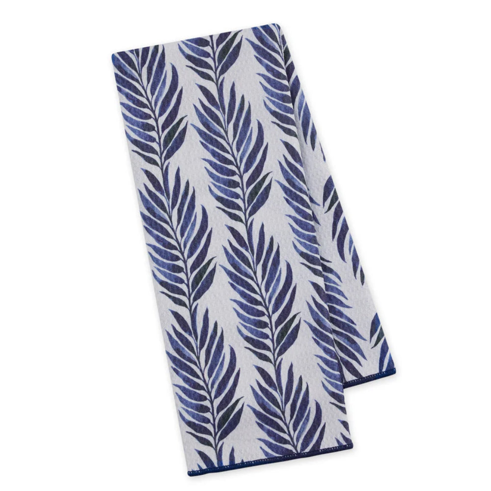 Design Imports Indigo Botanicals Printed Microfiber Dishtowel