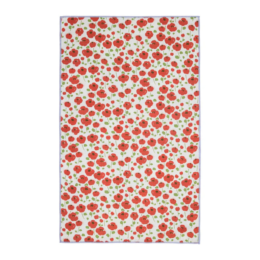 Design Imports Poppy's Day Printed Microfiber Dishtowel