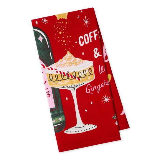 Design Imports Holiday Spiked Eggnog Printed Floursack Dishtowel