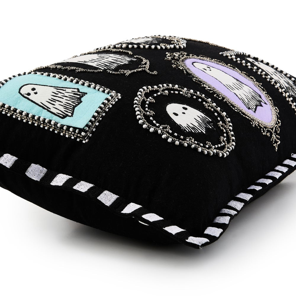 MacKenzie-Childs Ghost Family Portraits Throw Pillow - Thumbnail 2