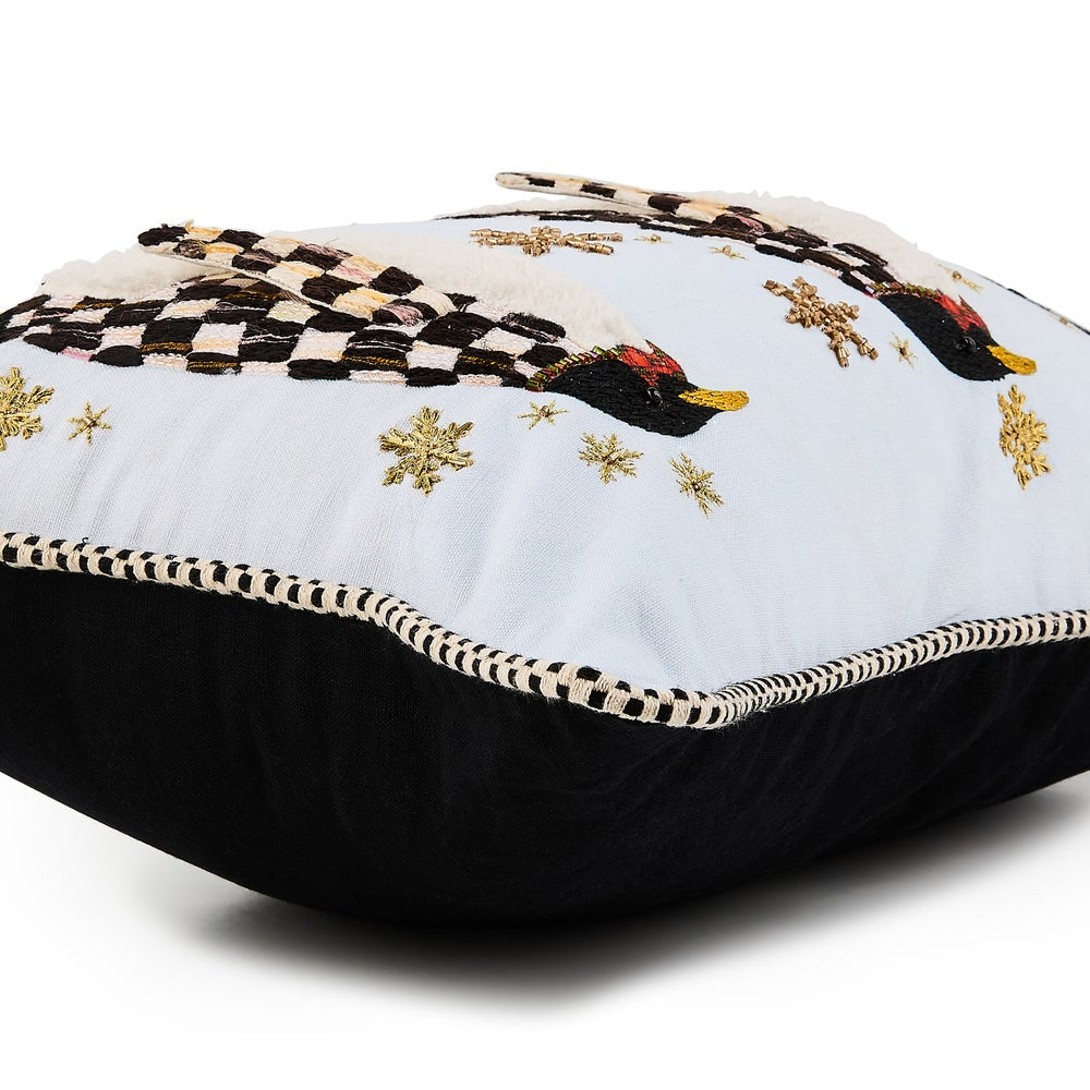 MacKenzie-Childs Penguin Parade Throw Pillow