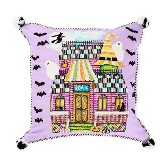 MacKenzie-Childs Trick or Treat House Throw Pillow