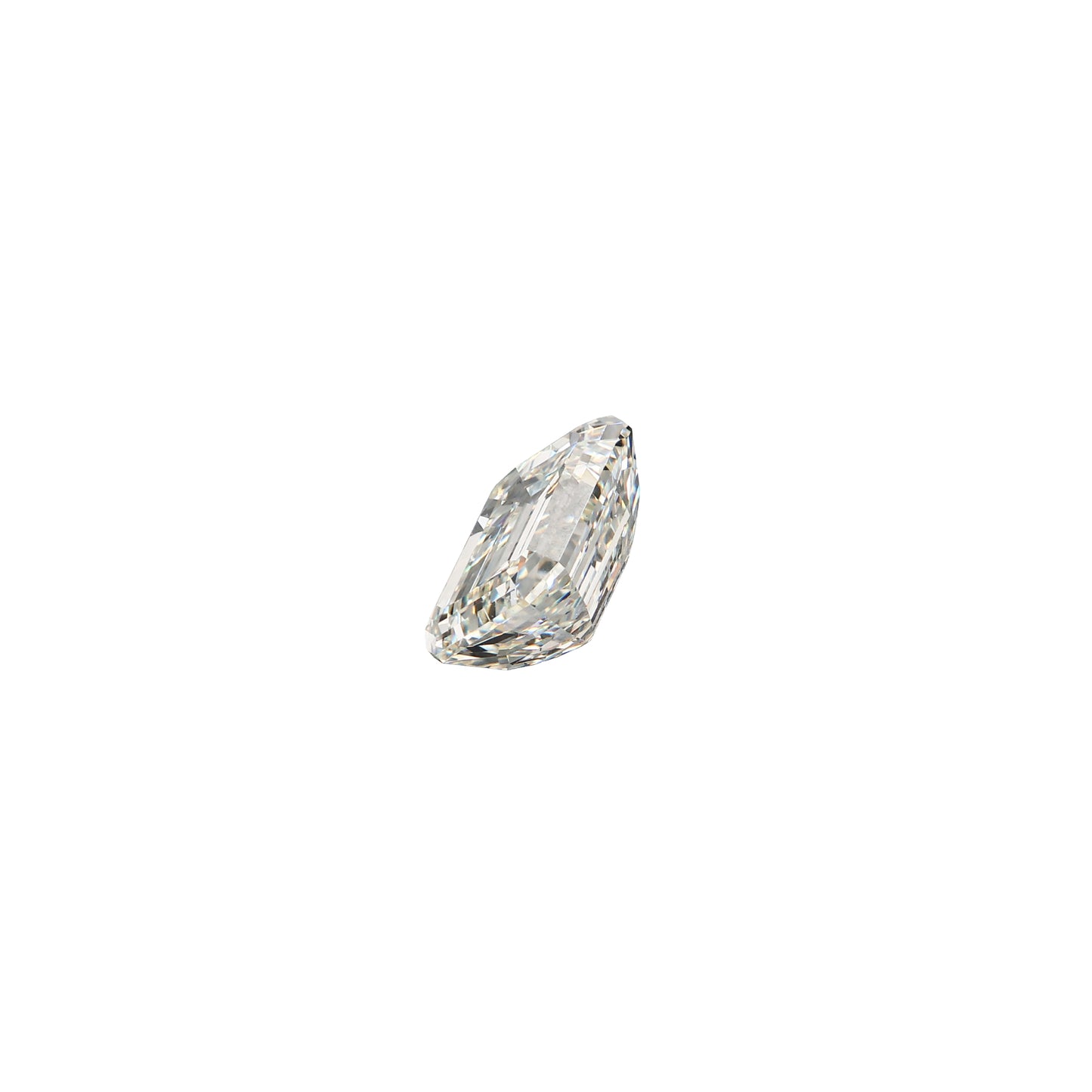 Emerald cut 3.00 carat GIA certified diamond graded JSI1 on a white background