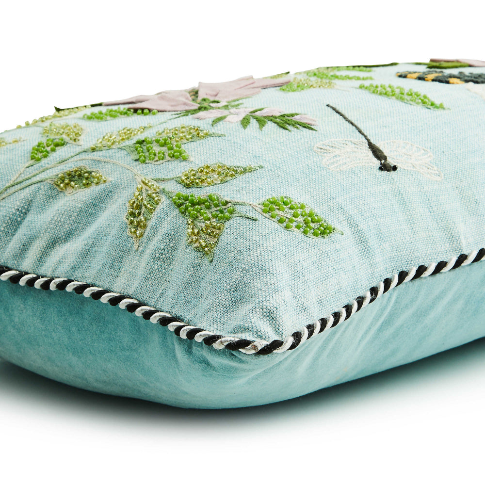 Mackenzie-Childs Floral and Bee Lumbar Throw Pillow