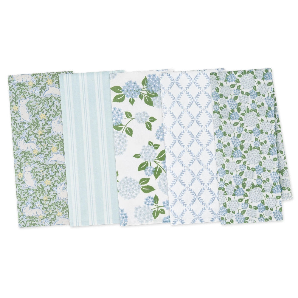 Design Imports Hydrangea Garden Assorted Dishtowels