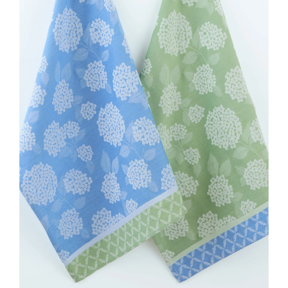 Design Imports Hydrangea Garden Jacquard Dishtowels