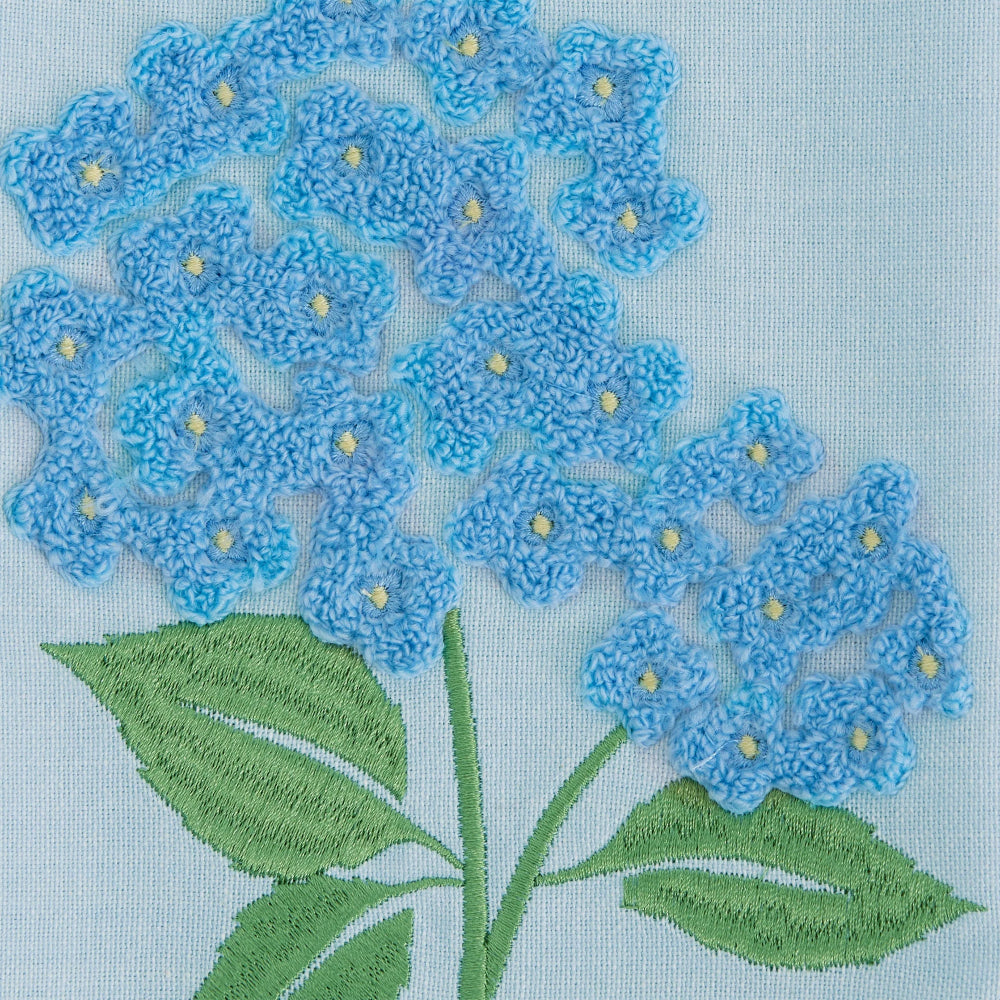 Design Imports Hydrangea Bloom Embellished Dishtowel