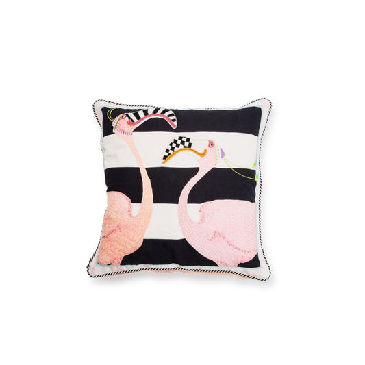 Mackenzie-Childs Patience Prewster Flamingo Throw Pillow
