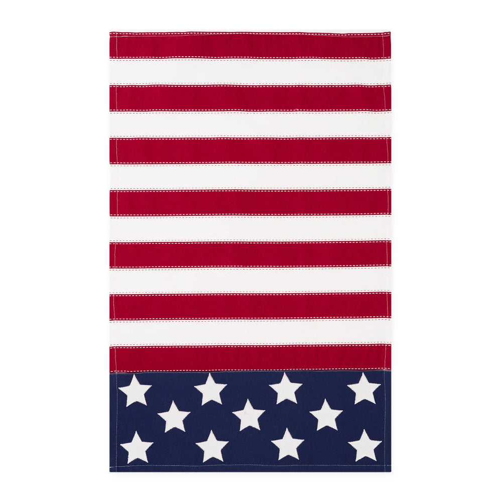 Design Imports Americana Flag Embellished Dishtowel