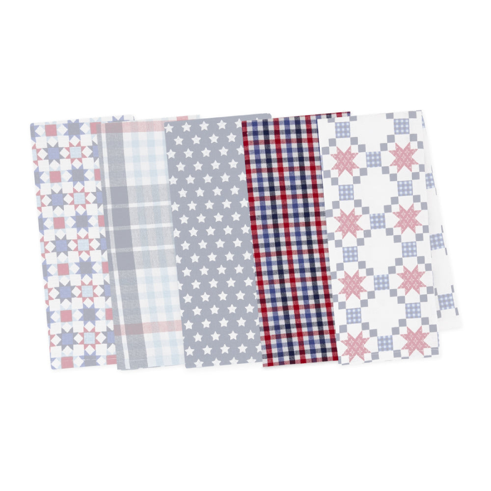 Design Imports Americana Assorted Dishtowels