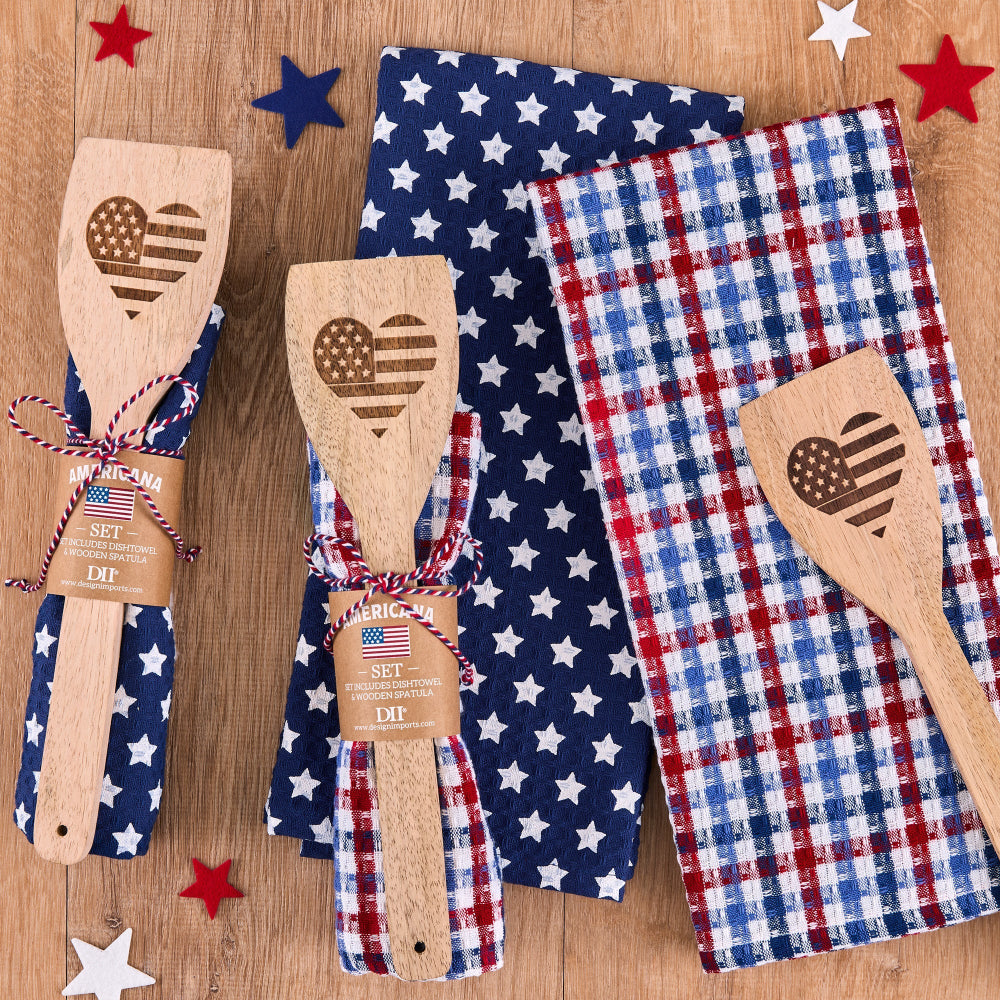 Design Imports Americana Dish Towel & Spatula Gift Set