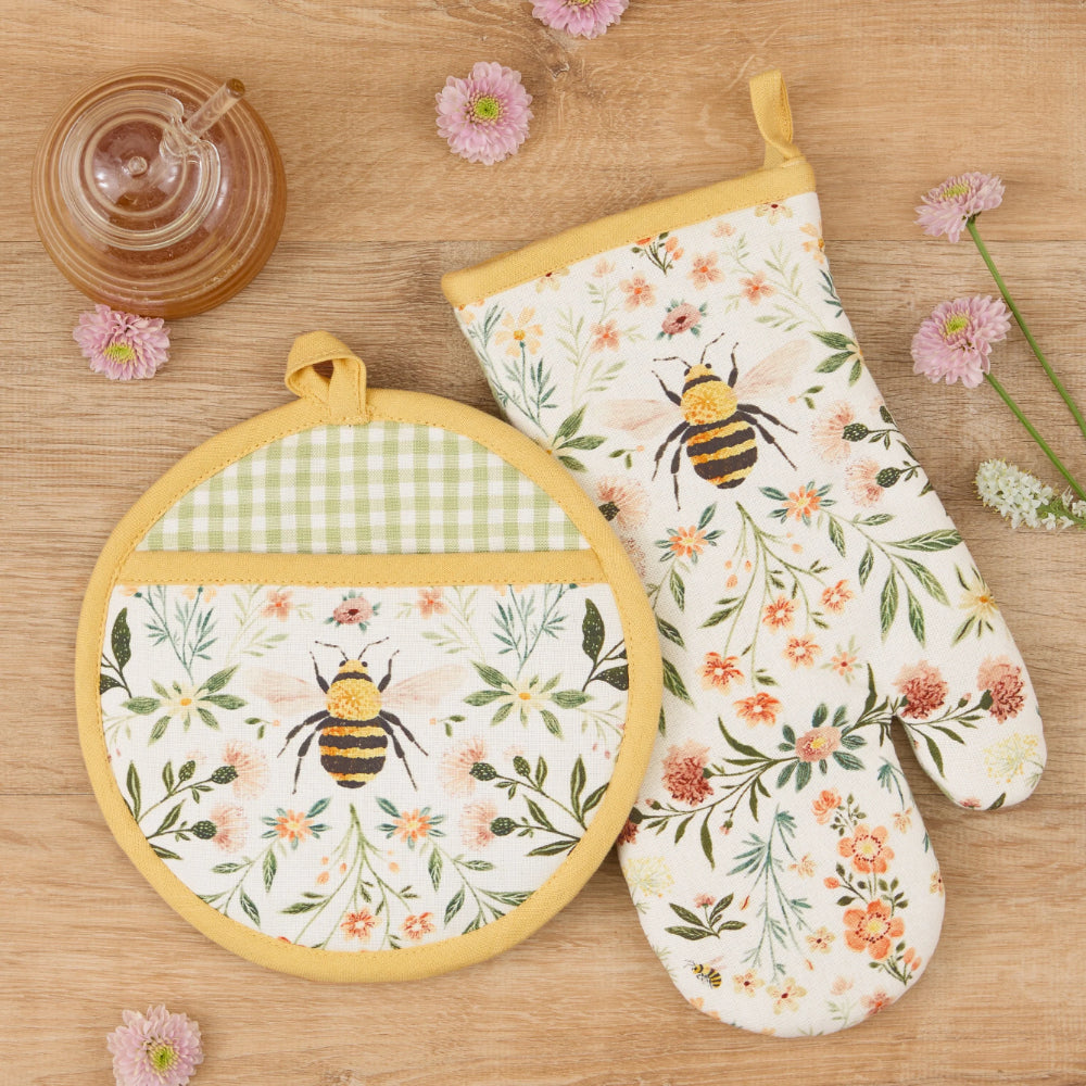 Design Imports Honey Bee Meadow Printed Potholder