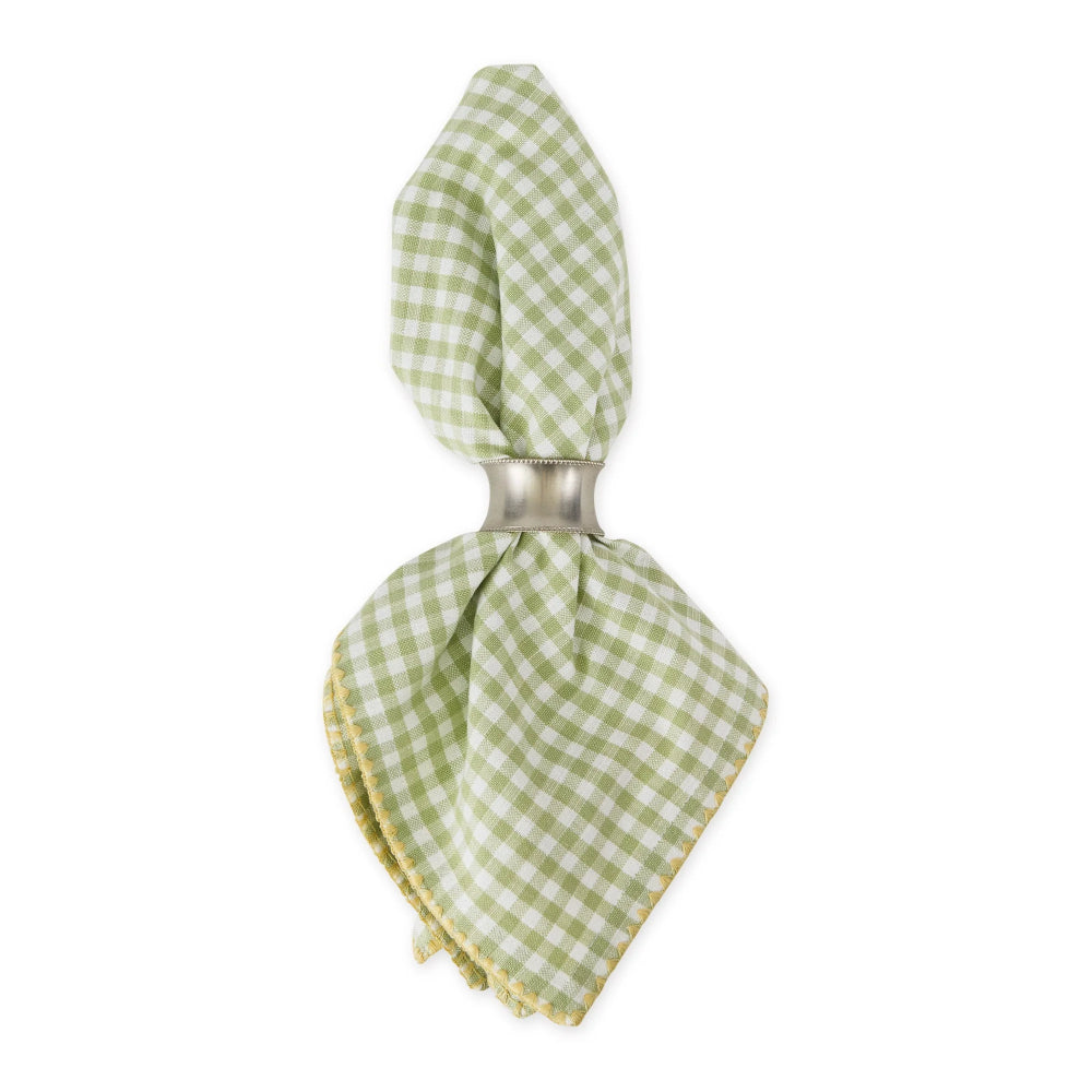 Design Imports Spring Green Gingham Napkins - Set of 4