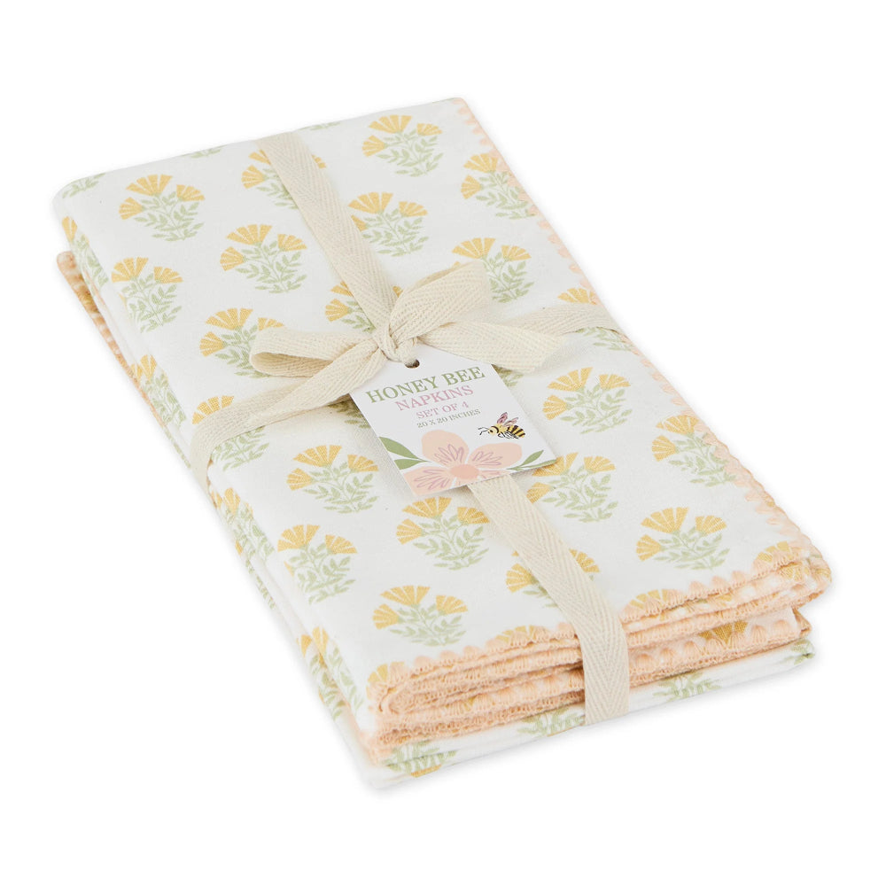 Design Imports Marigolds Print Napkins - Set of 4
