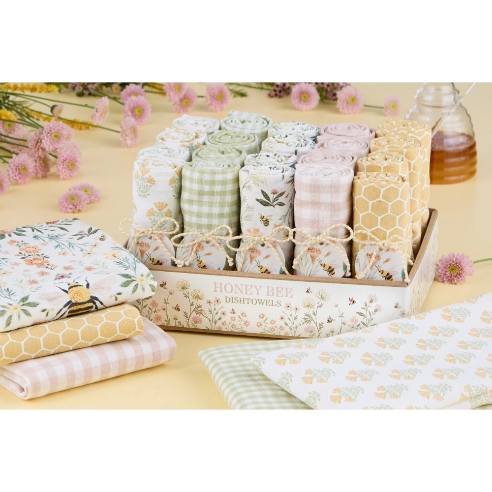 Design Imports Honey Bee Assorted Dishtowels