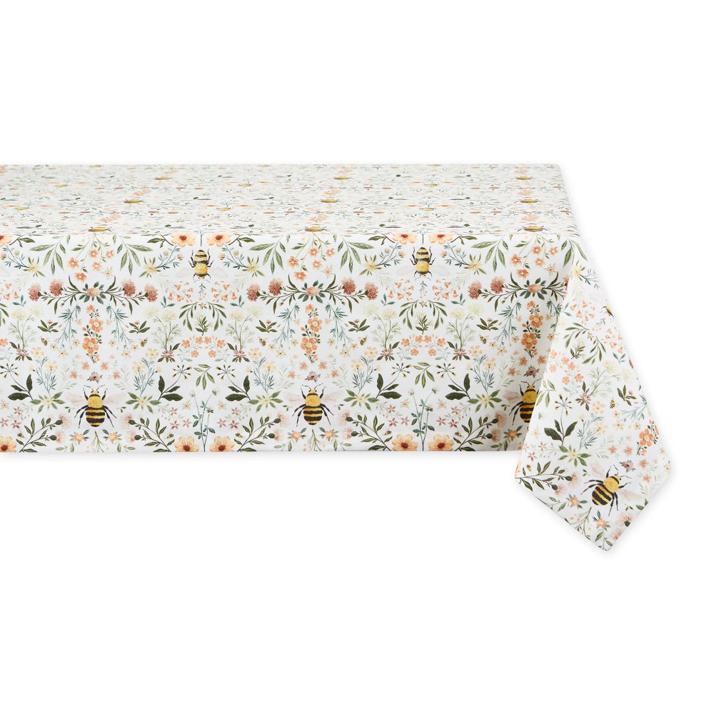Design Imports Honey Bee Meadow Printed Tablecloth