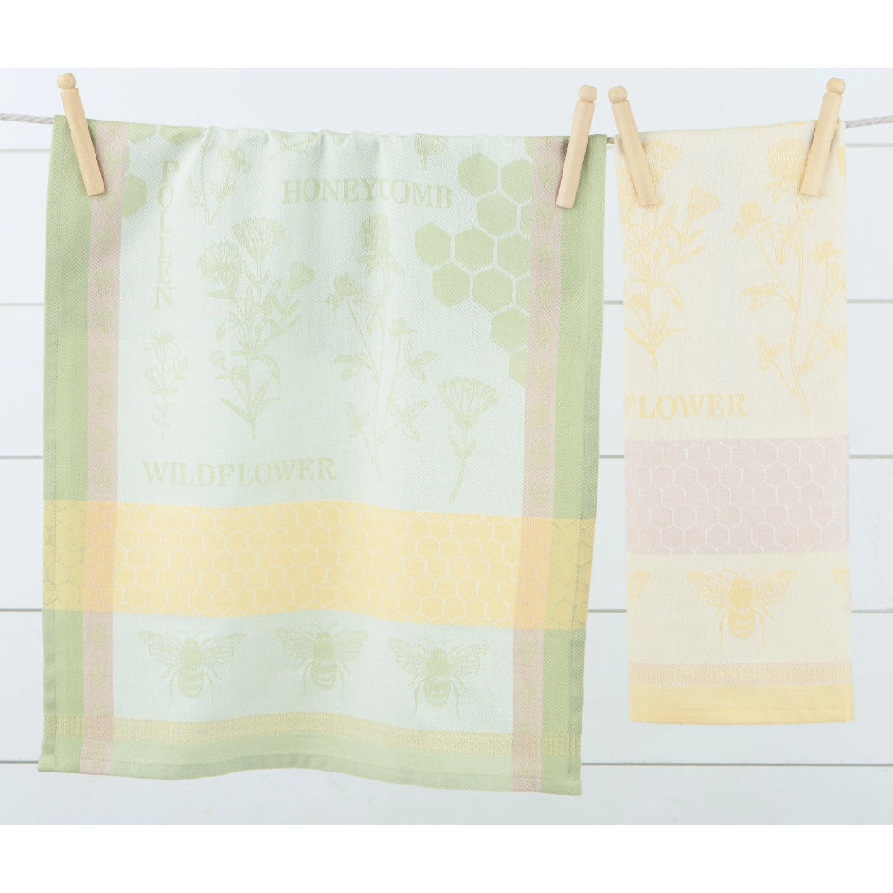 Design Imports Honey Bee Garden Dishtowels