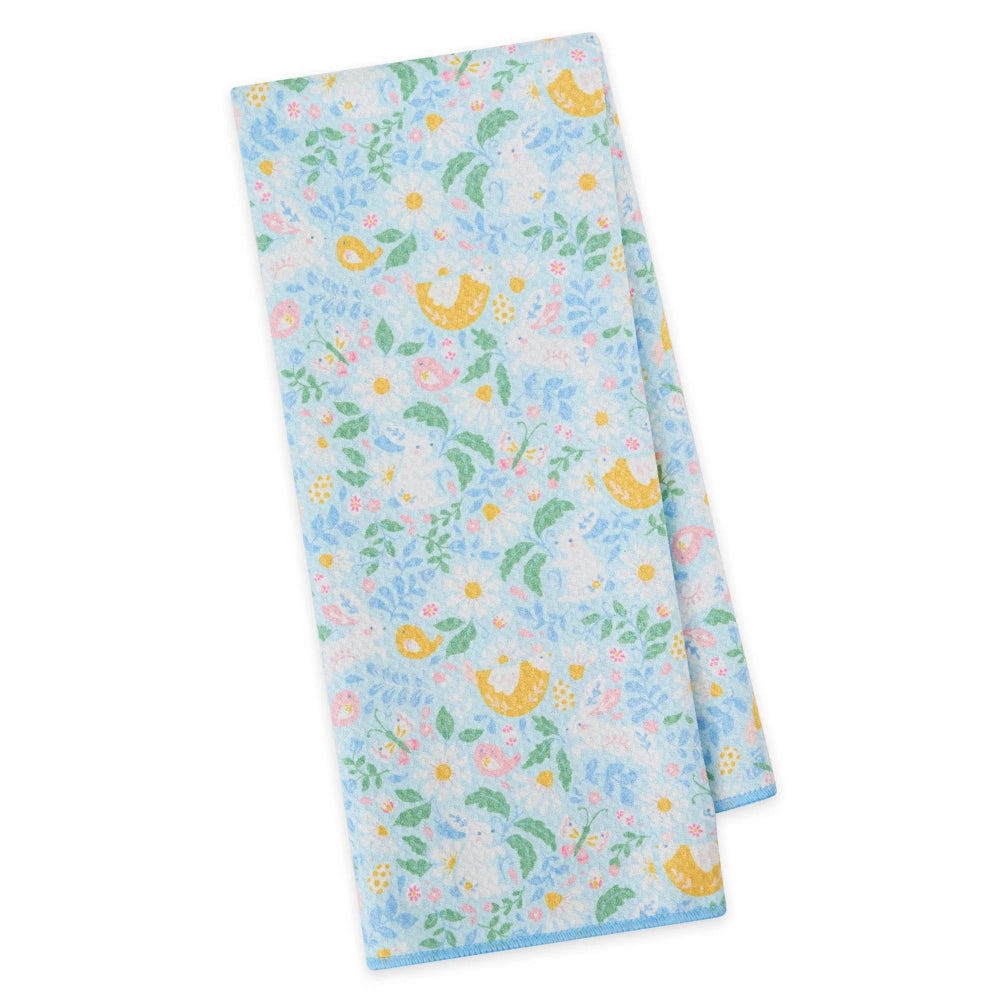 Design Imports Folk Easter Eggs Printed Microfiber Dishtowel
